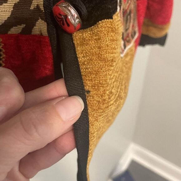 Julia Kim Womens Size L Jacket Art to Wear Mixed Media Button Tribal Embroidered - Picture 4 of 9